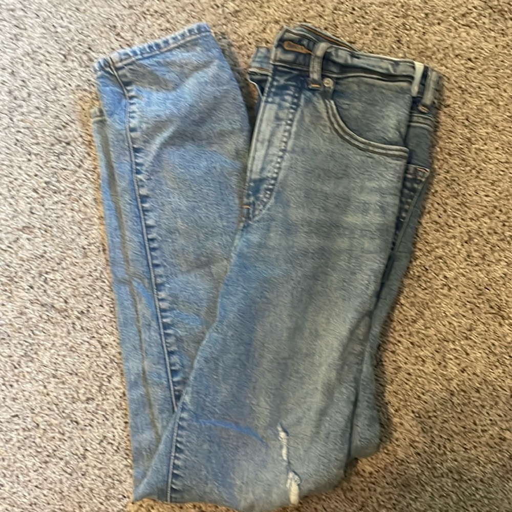 Express Super High Rise mom jeans. Size 00.